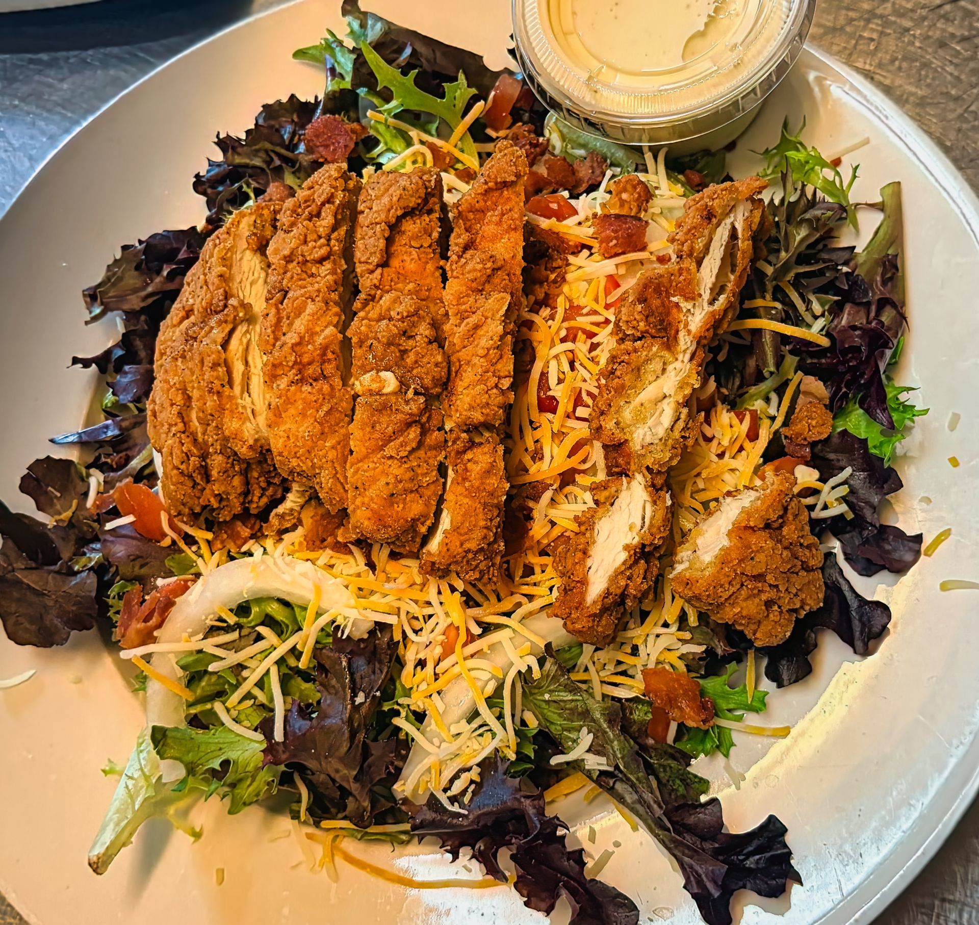 Crispy chicken salad at Ralph's Ace of Hearts