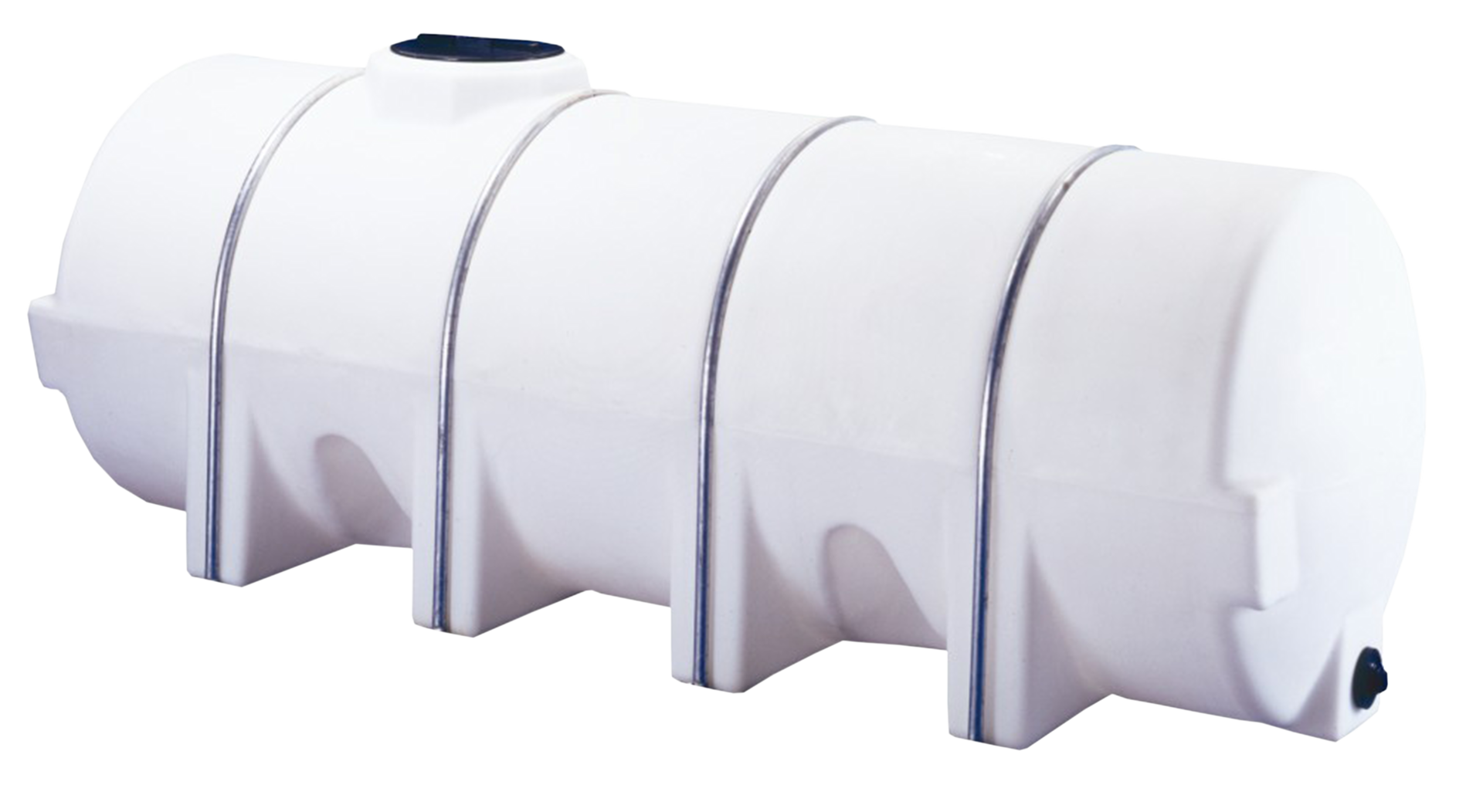 A large white tank with a hole in the middle on a white background.
