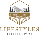 A logo for a company called lifestyles outdoor living.