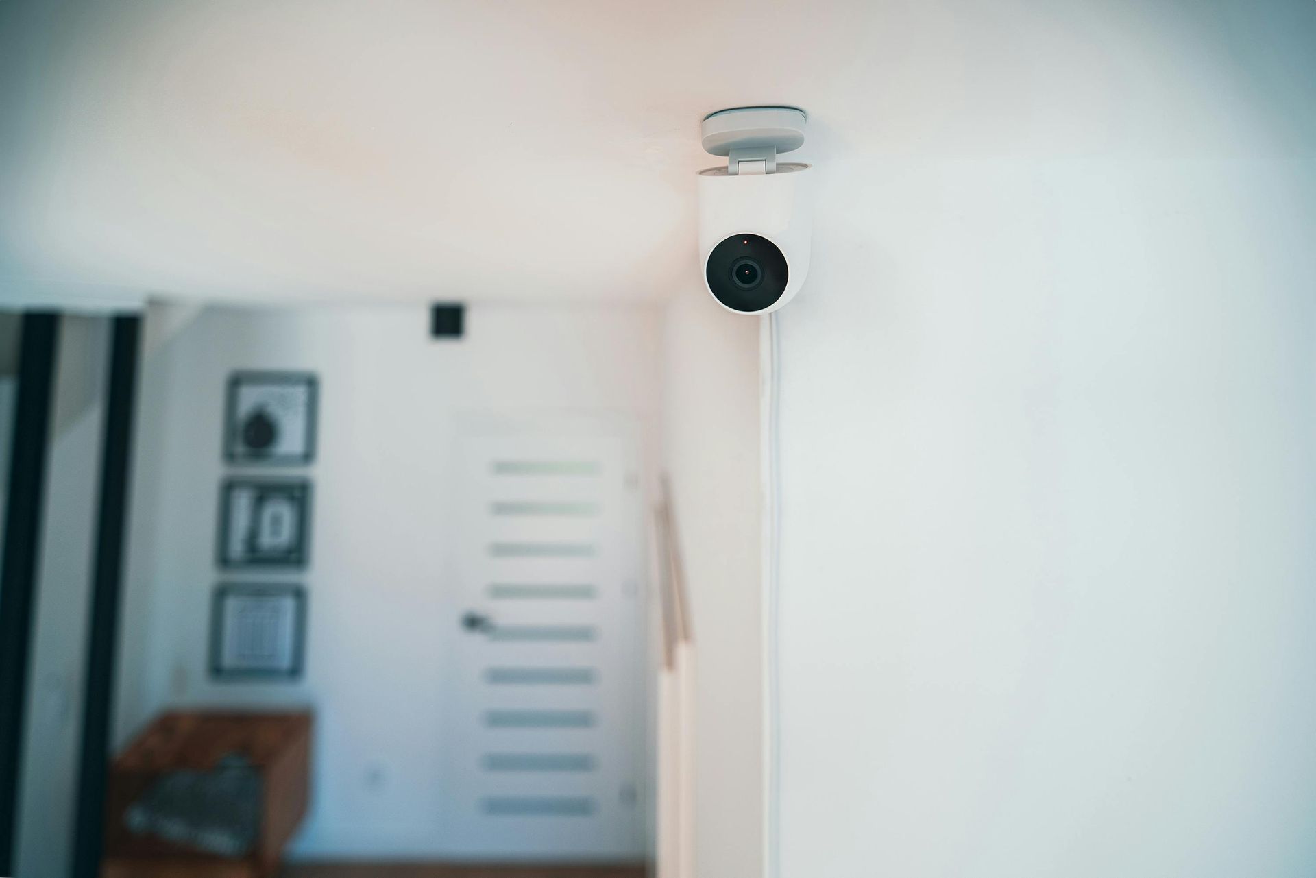 Security Camera Mounted on a White Column — My Handyman Townsville In Garbutt, QLD