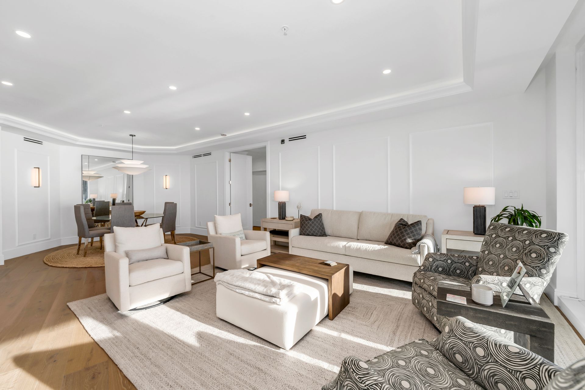 a living room filled with furniture and a couch .