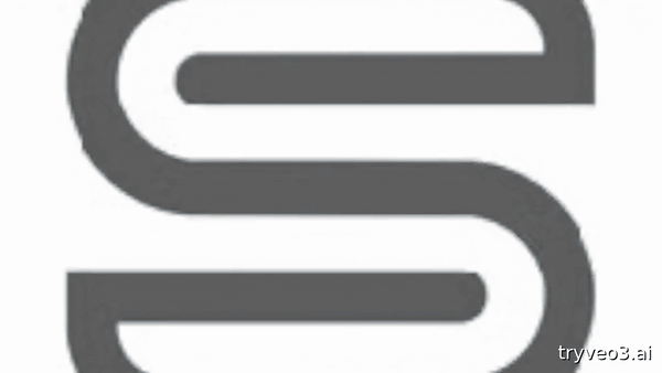 Gray stylized letter