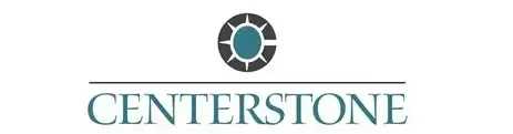 Centerstone logo: teal gemstone within a gray and teal circular design above the word