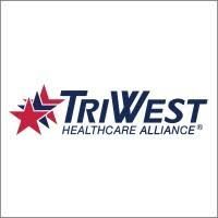 TriWest Healthcare Alliance logo: Red and blue starburst next to navy text.