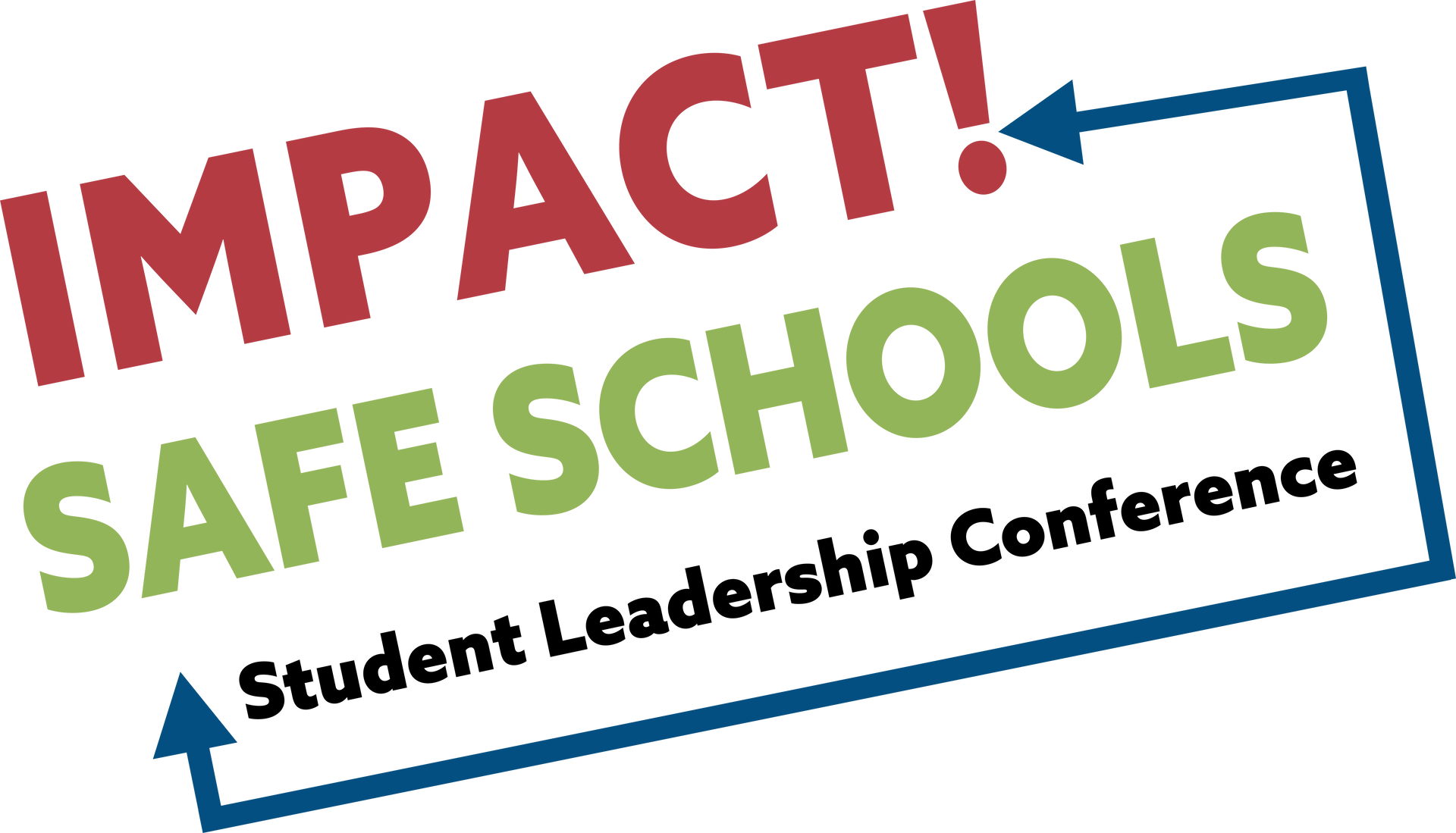 A stamp that says impact safe schools with an arrow pointing up.