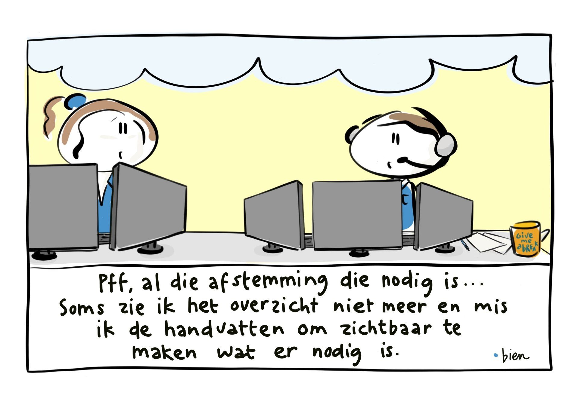 Kerstbal aan tak met uitspraak