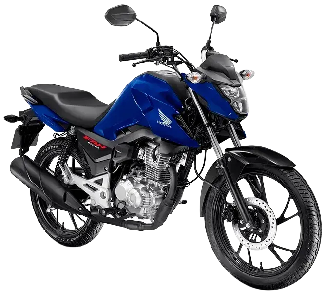 Motocicleta esportiva azul sobre fundo branco
