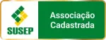 Logo da SUSEP com faixa verde escrita “Associação Cadastrada” em fundo branco e laranja.