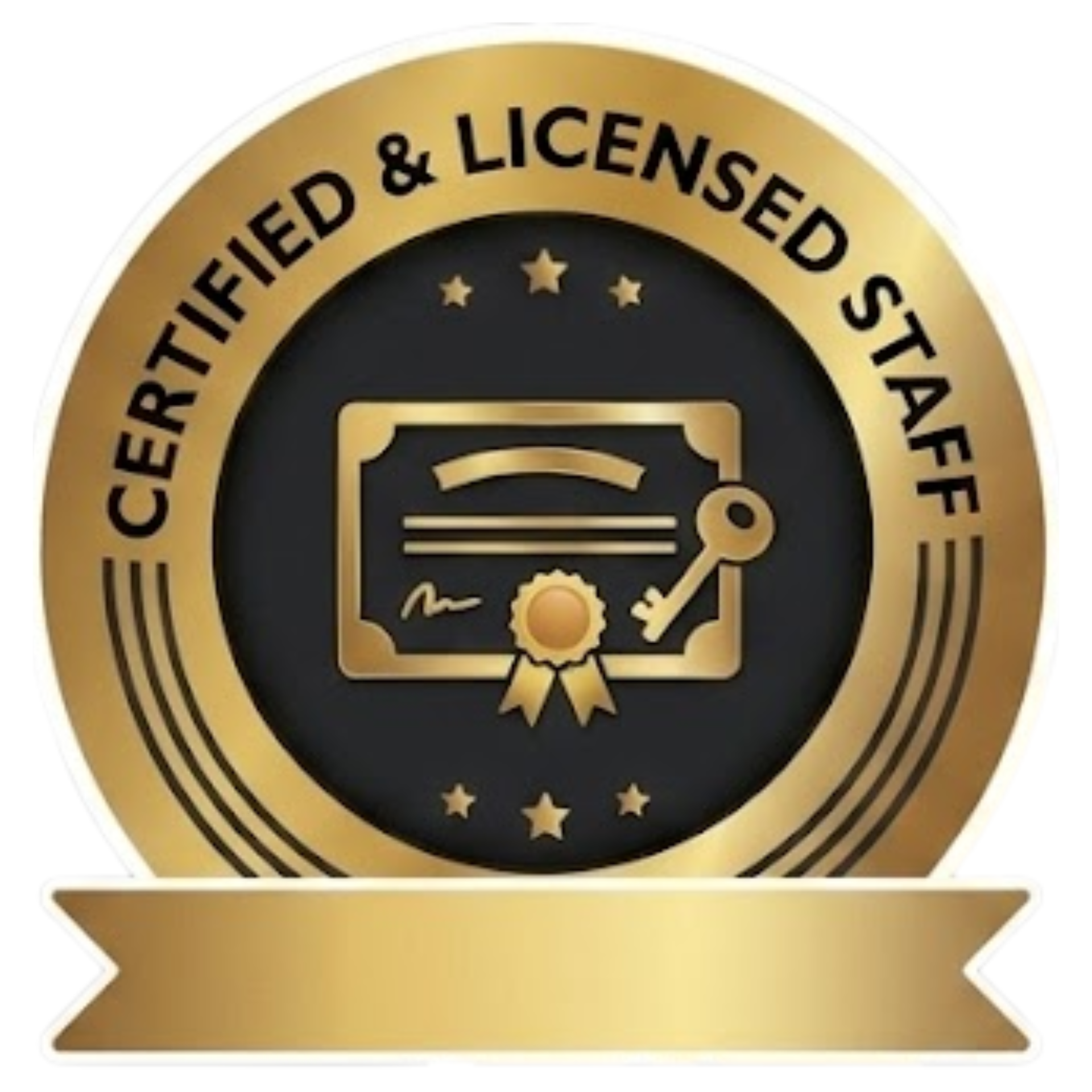 Gold and black “RECOMMENDED” award badge with “Test Gros” logo in the center