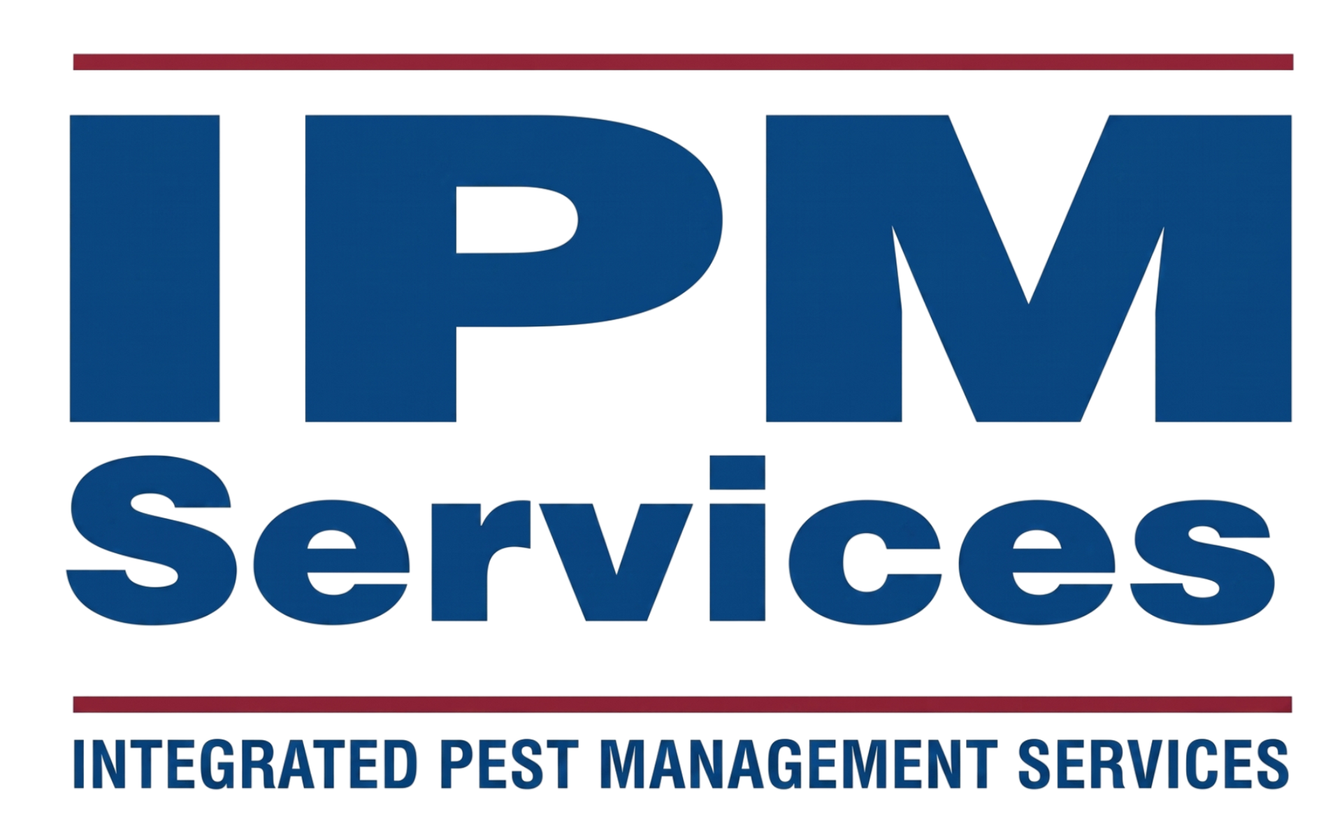 IPM Services logo in blue and maroon with “Integrated Pest Management Services” text
