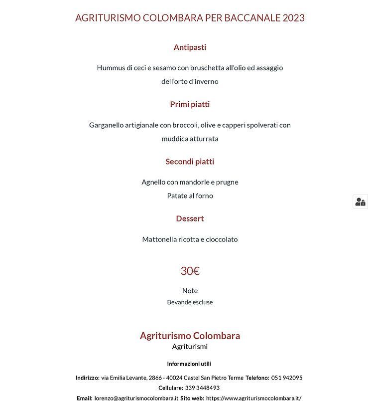 menu agriturismo colombara 2