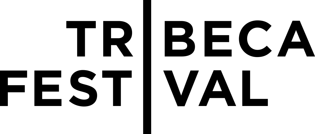 The tribeca festival logo is black and white on a white background.