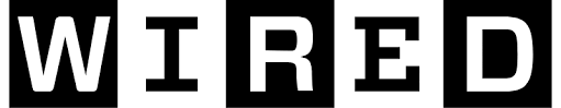 The word wired is written in white on a black background