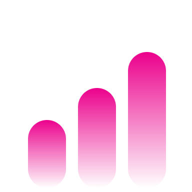 Pink checkmark icon.