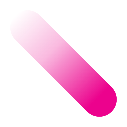 Diagonal pink gradient rounded bar on a white background