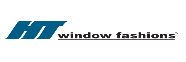 HT window fashions HT window fashions logo in blue and black on white background