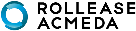 Rollease Acmeda Rollease Acmeda logo with a blue circular icon and black text on a white background
