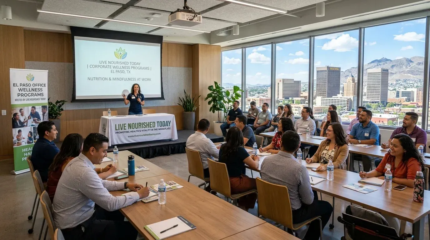 Corporate wellness programs in El Paso, TX led by a Live Nourished Today registered dietitian