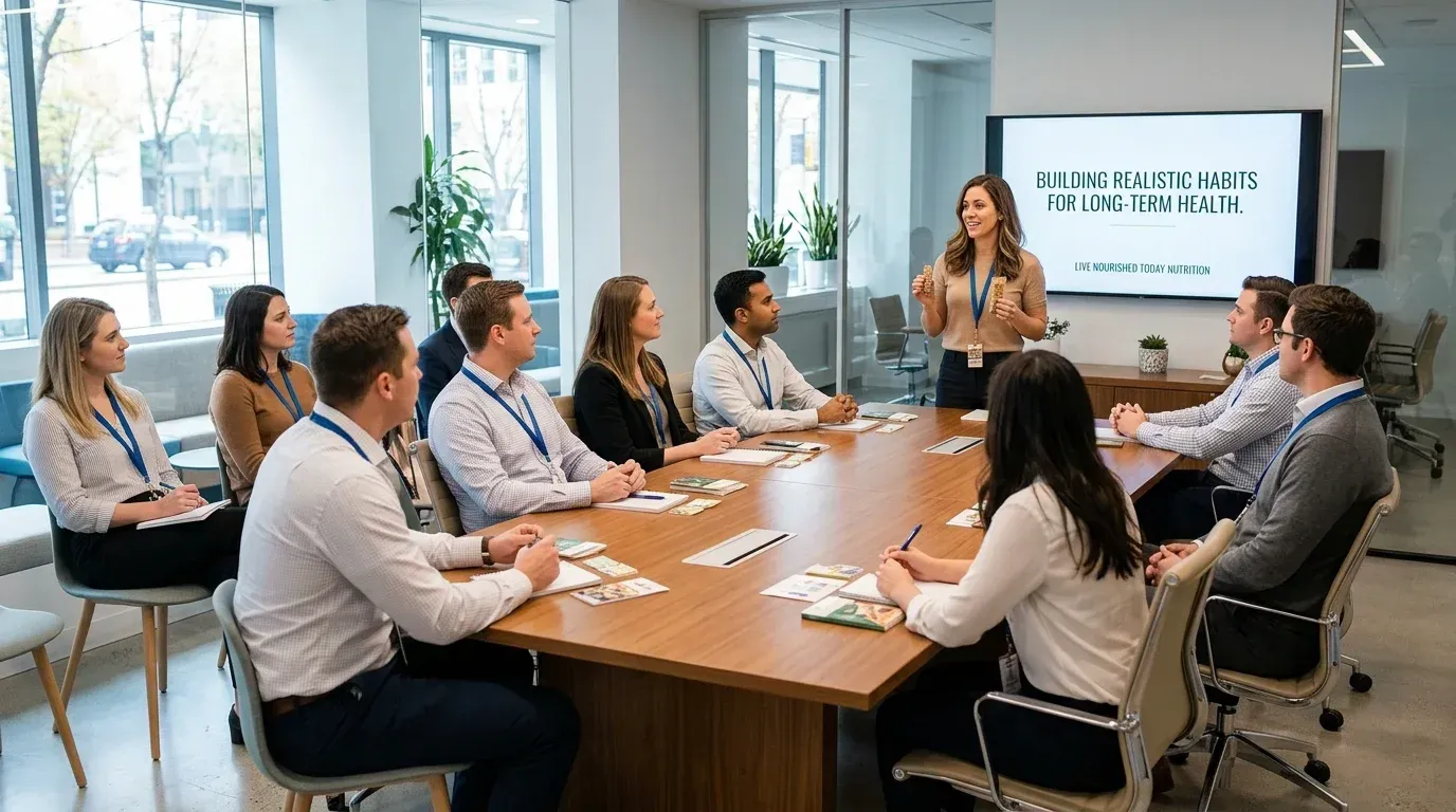 Corporate employee wellness program presentation in Texas