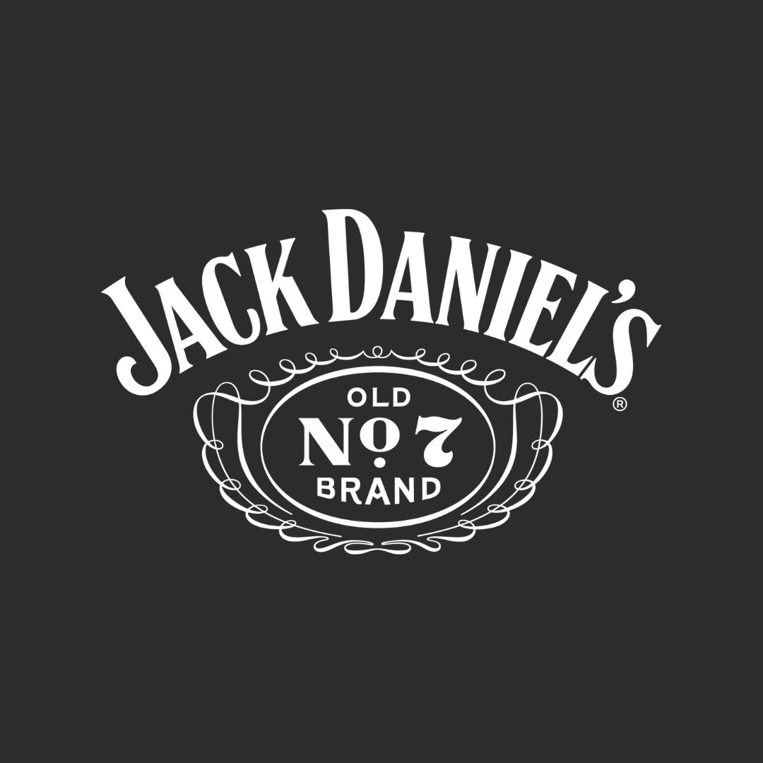 Jack Daniel’s Old No. 7 Brand logo in white on a black background