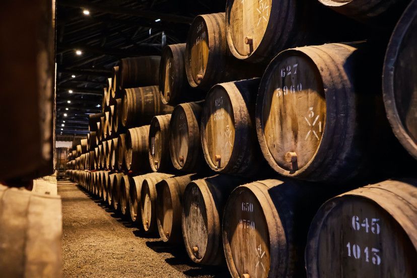 A row of bourbon bottles. A row of bourbon bottles.