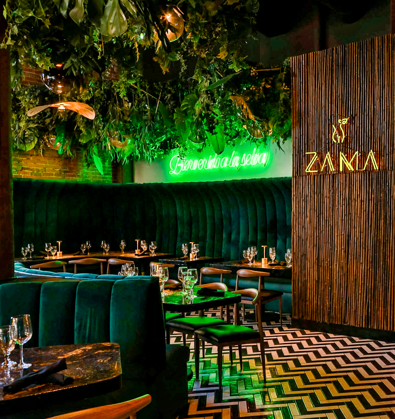 A restaurant with a sign that says zakka on it