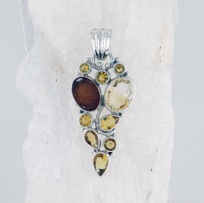 BSS P-744 MLT (Citrine and Quartz Drusy)