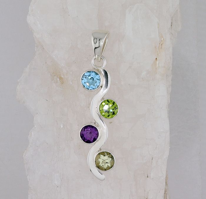 CHAR CP-0054 MLT (Blue Topaz, Peridot, Amethyst, Citrine)