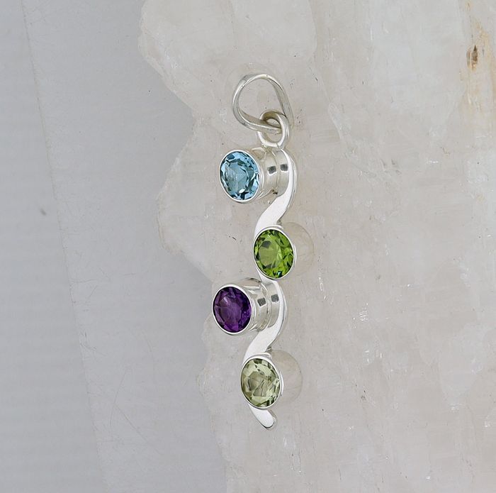 CHAR CP-0054 MLT (Blue Topaz, Peridot, Amethyst, Citrine)