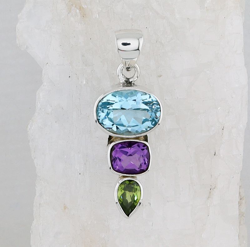 CHAR CP-0057 MLT (Blue Topaz, Amethyst, and Peridot )