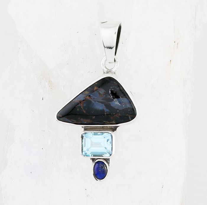 CHAR P-0149 MLT (Pietersite, Blue Topaz, and Lapis)