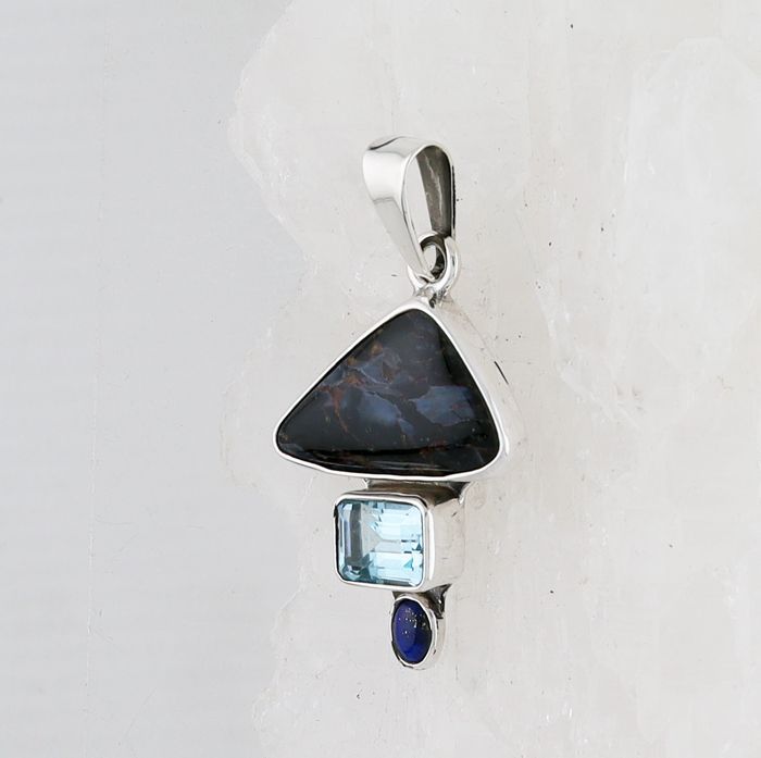CHAR P-0149 MLT (Pietersite, Blue Topaz, and Lapis)