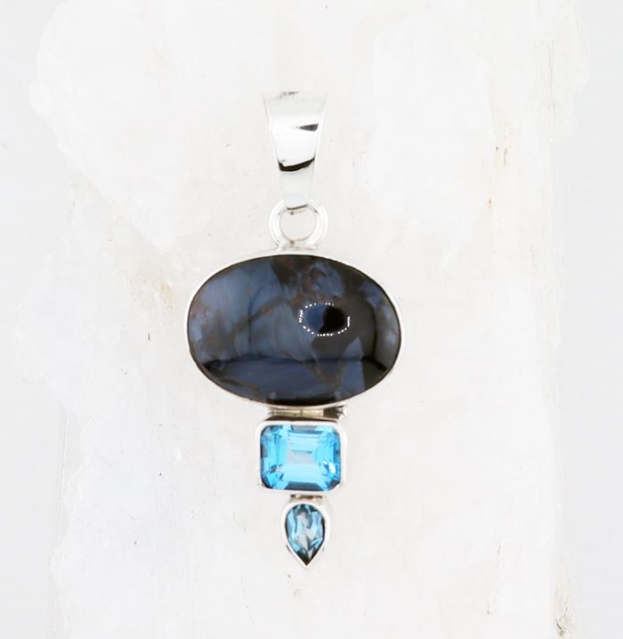 CHAR P-0227 MLT (Pietersite and Blue Topaz)