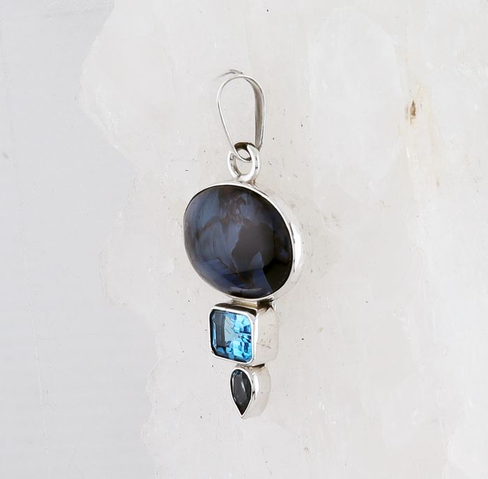 CHAR P-0227 MLT (Pietersite and Blue Topaz)