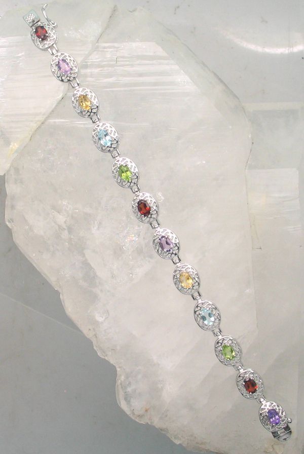 CL BR-0454 MLT (Amethyst, Garnet, Citrine, Peridot, and Blue Topaz)