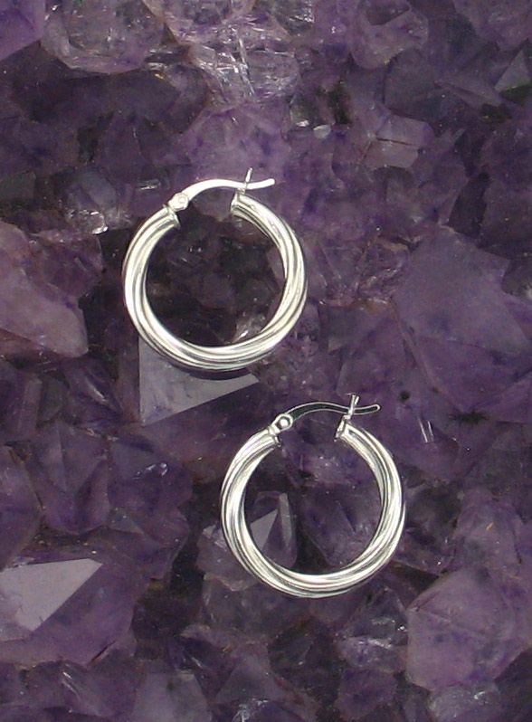 LA ER-0173 (4mm x 25mm Twisted Latch Hoop)