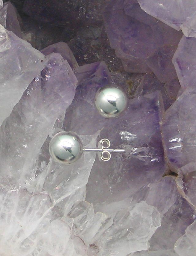 SS Ball ER-010  (10mm Sterling Silver Ball Earring)