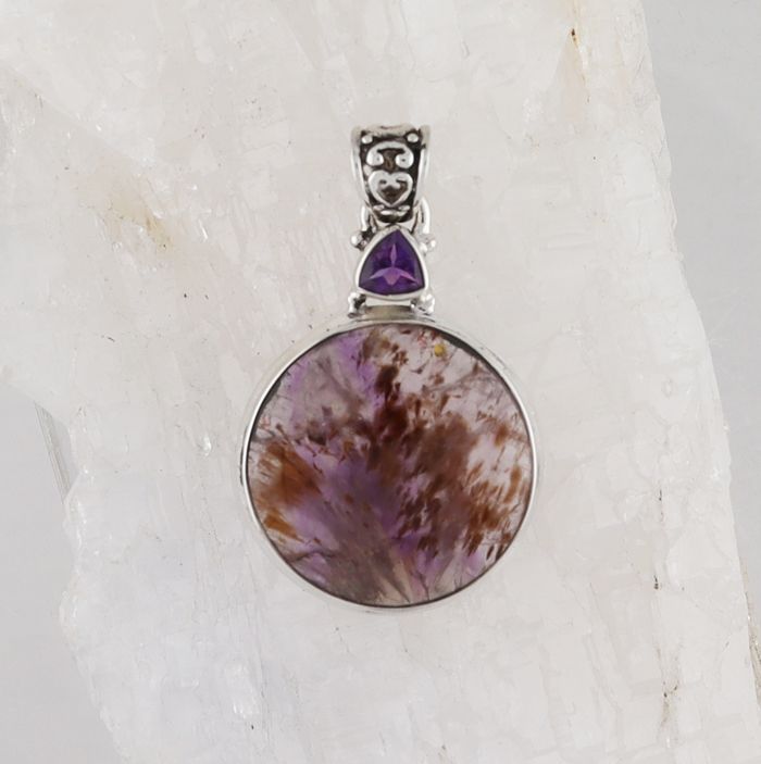 SAM P-0502 CXAM AM   (Cacoxenite Amethyst and Amethyst)