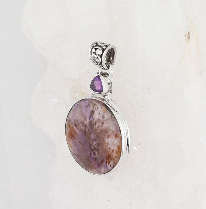 SAM P-0502 CXAM AM   (Cacoxenite Amethyst and Amethyst)