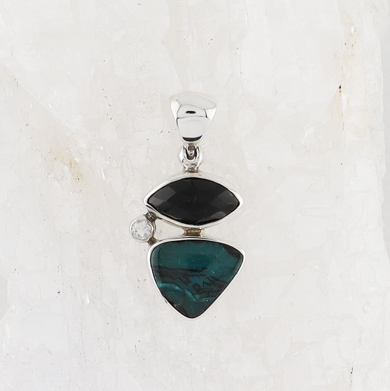 SB P-0918 WTPZ CHRY (Chrysocolla and White Topaz)