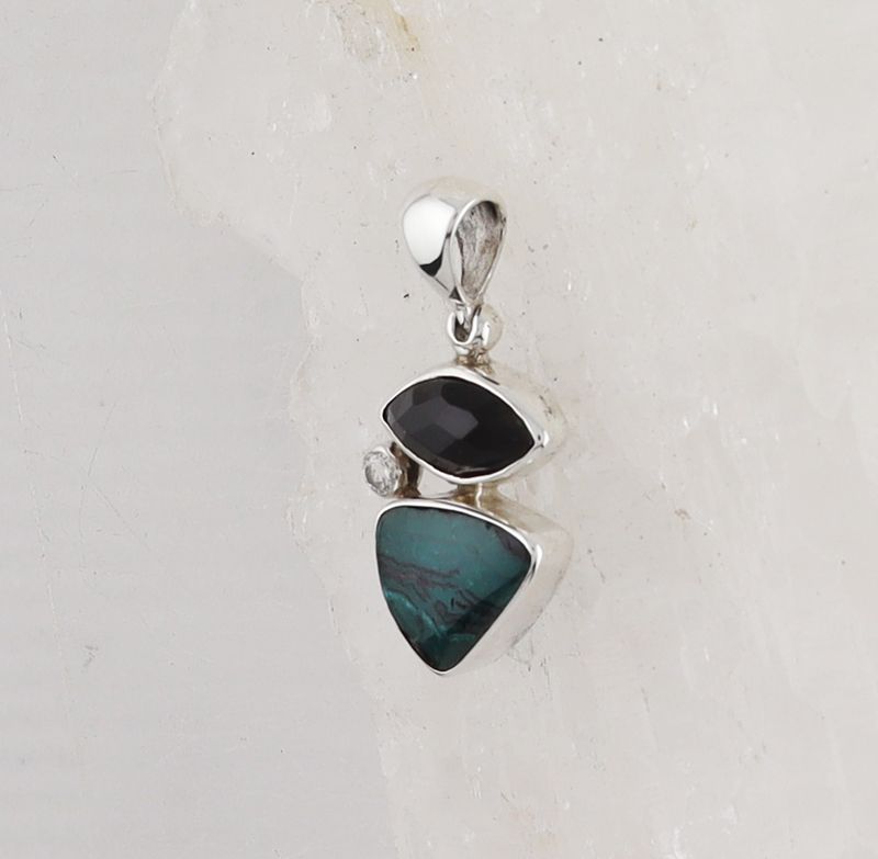 SB P-0918 WTPZ CHRY (Chrysocolla and White Topaz)