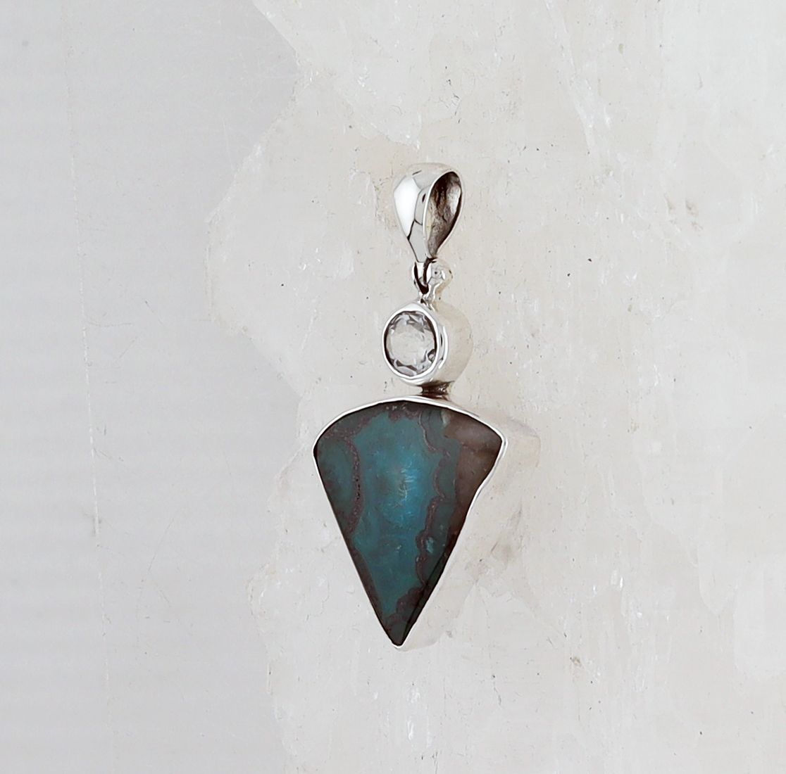 SB P-0918 WTPZ CHRY (Chrysocolla and White Topaz)