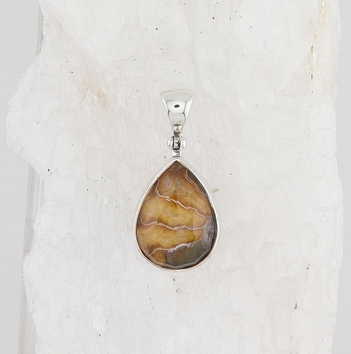 SB P-1221 AMM  QTZ (Ammonite Fossil Doublet)