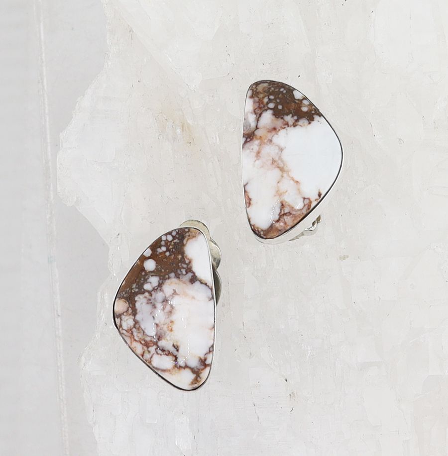 SKY ER-0436 CHWT (Crazy Horse White Turquoise Clip-On Earrings)