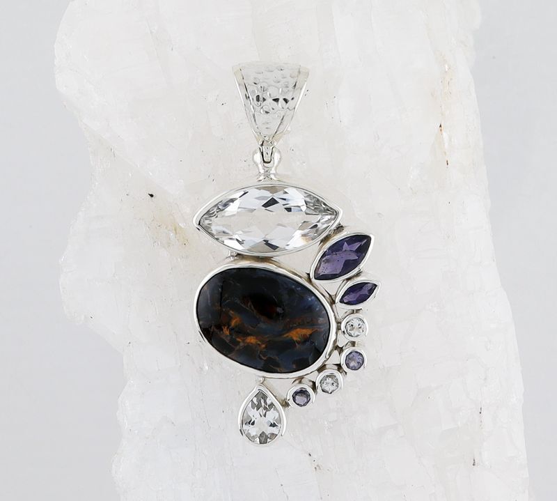 SB P-0367 PTR (Pietersite, Iolite, and White Topaz)