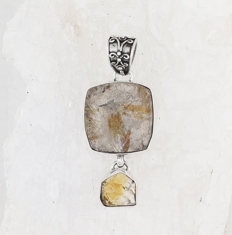 SR P-0087 RTQ CI  (Rutilated Quartz and Citrine)