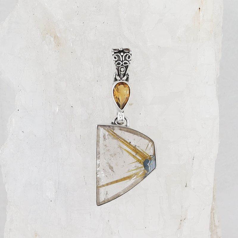 SR P-0087 CI RTQ  (Rutilated Quartz and Citrine)