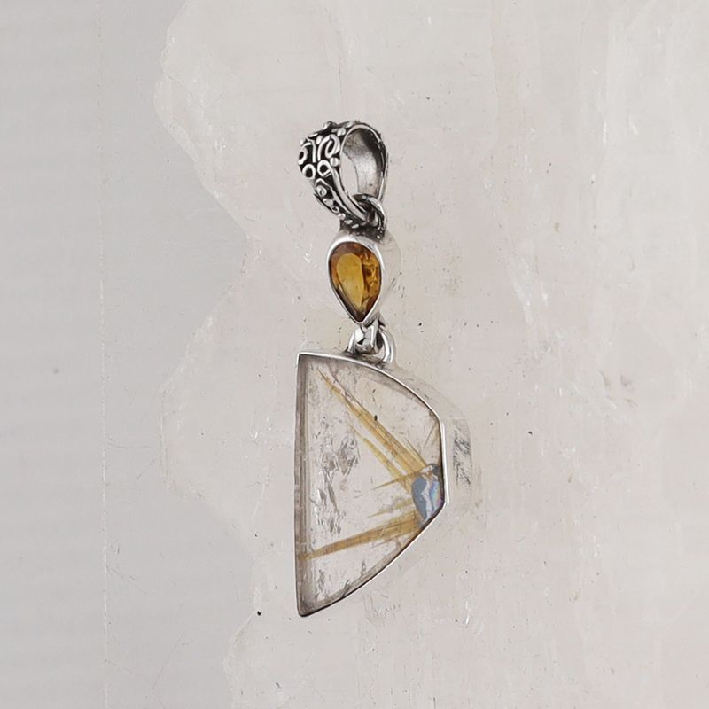 SR P-0087 CI RTQ  (Rutilated Quartz and Citrine)