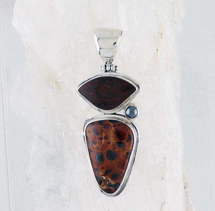 SW P-121 MLT (Dinosaur Bone, Leopard Jasper, and Hematite)
