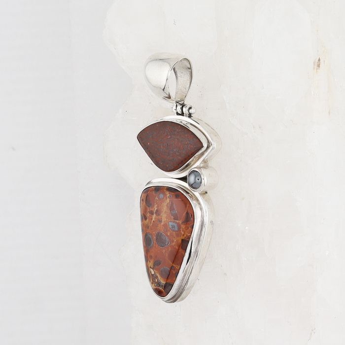 SW P-121 MLT (Dinosaur Bone, Leopard Jasper, and Hematite)